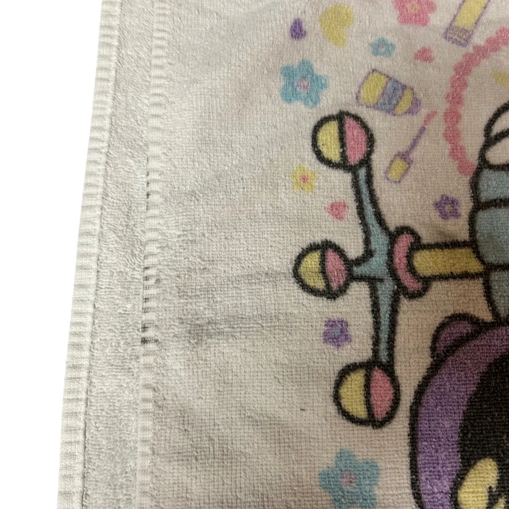 Disney Minnie Mouse Bath Towel Kids OS White Vintage 90s Makeup Pastel USA Made